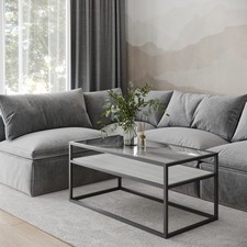 Glass Display Top Coffee Table