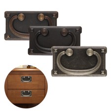 4PCS Vintage Bronze Drawer Ring Pull Handles Bronze Drop Ring Pull Handles UK