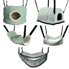 Ferret Chinchilla Rat Hamster Mice Hammock Bed Toy House Green Herringbone