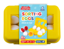 6x Egg Colour & Shape Sorter Kids Learning Educational Toy Sensory Baby Toys UK