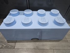 Genuine Large Lego Brick 8 Stud Baby Blue Storage Box Stackable !