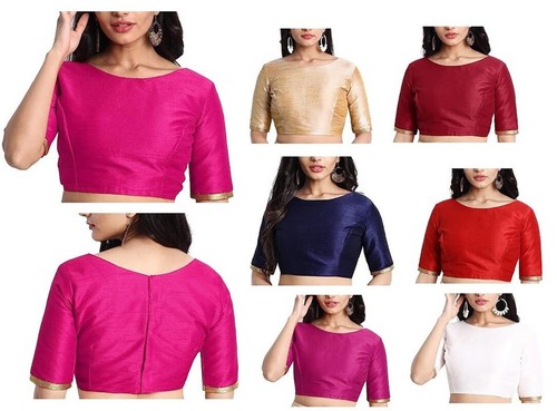 Women dupion silk blouse - women's,