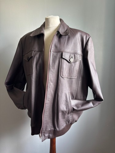 Vintage goat leather trucker - goat,
