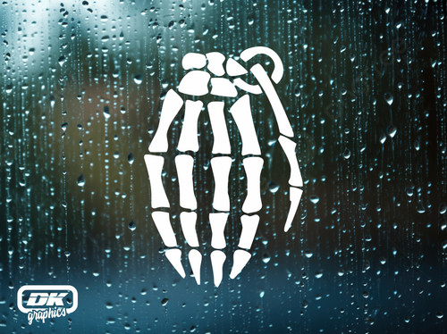 Hand grenade vinyl decal car - grenade,