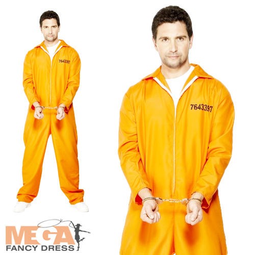 Prisoner fancy dress orange - dress,