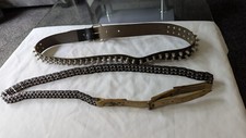 Bespoke Motorcycle Biker Double Link Primary Chain Belt & Studded belt Punk/Goth
