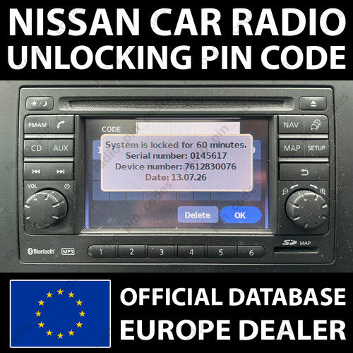 Nissan radio pin - nissan, code