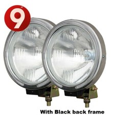 2 X 12V 9" ANGEL EYE BLUE PAIR CAR CHROME SPOTLIGHTS 4X4 BOAT SPOT LIGHTS TRUCk