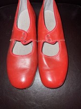 Twinkletoes Childs Size 1 Red Tap Dance Shoes- Require Laces -VGC