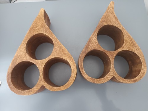 Set wooden bottle holders - wooden,