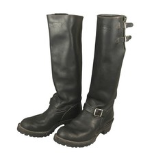 Wesco Boss 20" Engineer Biker Harness Black Leather Boots Mens Size UK9 US10 EUC
