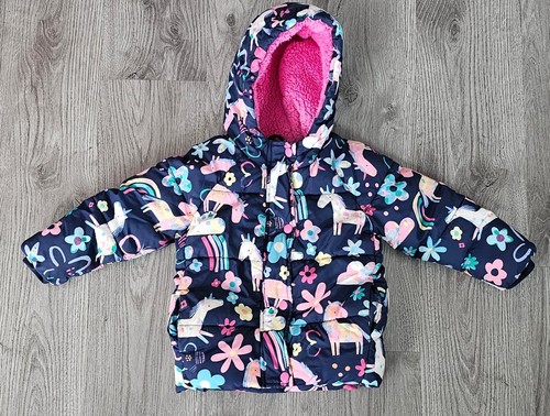 Navy unicorn floral hooded - floral,