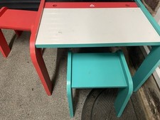 Wooden Children's Table and Chairs Set Dinner and Learning, 2 Chairs