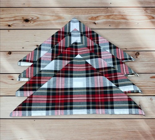 Christmas napkins argyle red - christmas,