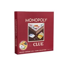 Monopoly & Cluedo 2in1 Deluxe Vintage Game UK