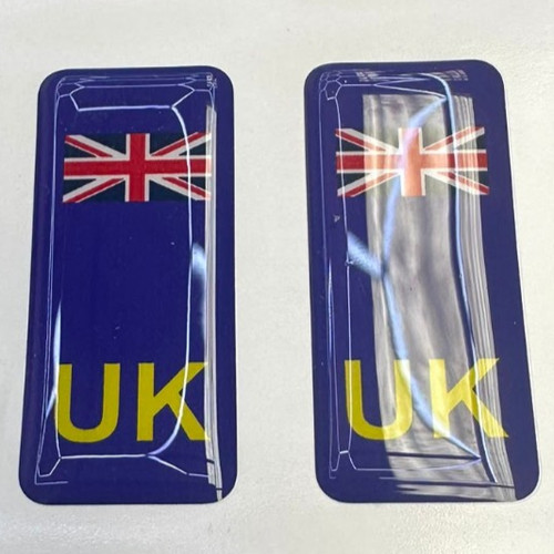 Number plate stickers 3d - number,