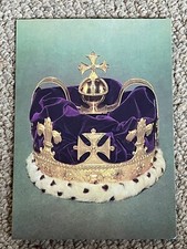 Prince of Wales's Crown - from Tower of London, Crown Jewels  - vintage postcard