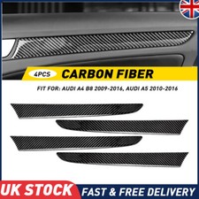 For Audi Q5 SQ5 8R A4 B8 A5 4x Interior Door Handle Cover Trim Carbon Fiber UK