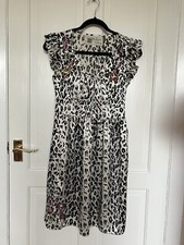 Laura Lees Leopard Embroidered Dress Size M