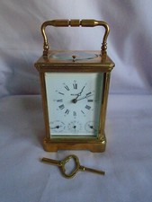 L'EPEE  FOUR DIAL STRIKING / REPEATER CARRIAGE CLOCK IN GOOD WORKING ORDER + KEY