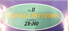 PC02 KNITMASTER KNITTING MACHINE PUNCH CARDS 231-240 VOLUME 11 FAIR ISLE X10