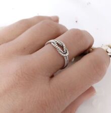 Ladies Celtic Knot ring in sterling silver, Friendship Love nautical knot ring