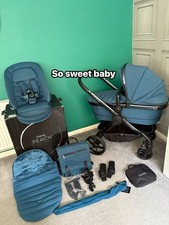 Icandy Peach 7 In Cobalt , Full Set Up , Changing Bag & Carrycot
