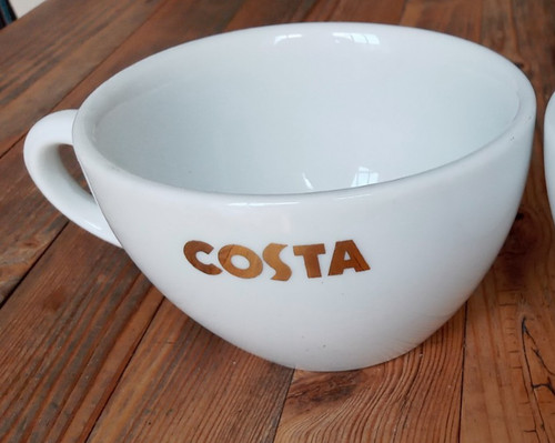 Costa coffee white - costa, cup/