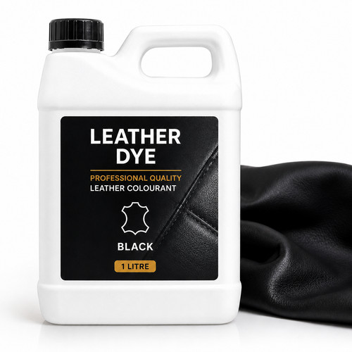 Litre black leather - leather, dye