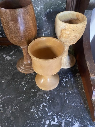 Handturned wooden goblets - wooden,