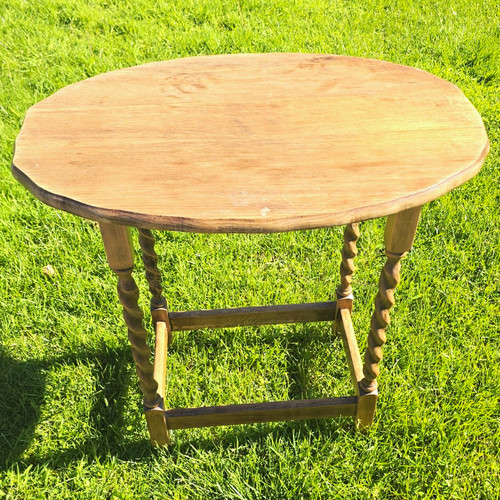 Old vintage wooden side - old, table
