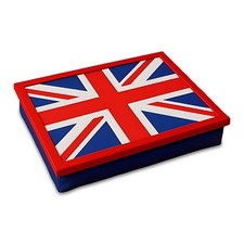 Union Jack Laptop Lap Tray with Cushion Bed Sofa Food & Breakfast Serving Tray