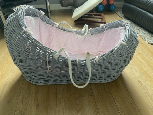 Wicker moses basket complete - wicker,