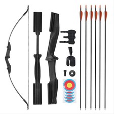 40LBS Recurve Bow Archery Set with Arrows Armguard & Target for Outdoor Practice