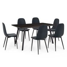 Dark Wood Effect Dining Table