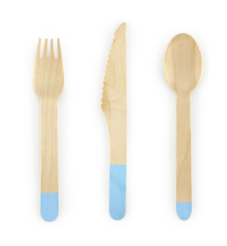 Pastel colour wooden cutlery - colour,