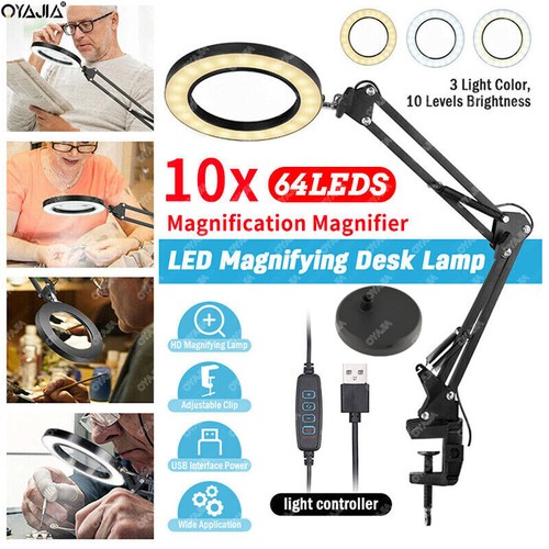 10x led magnifier glass - glass, desk