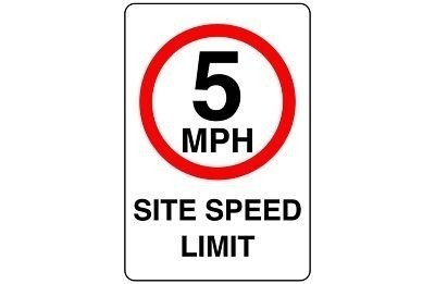 5mph site speed limit sign - , pvc