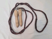 Vintage Skipping Rope With Wooden Handles