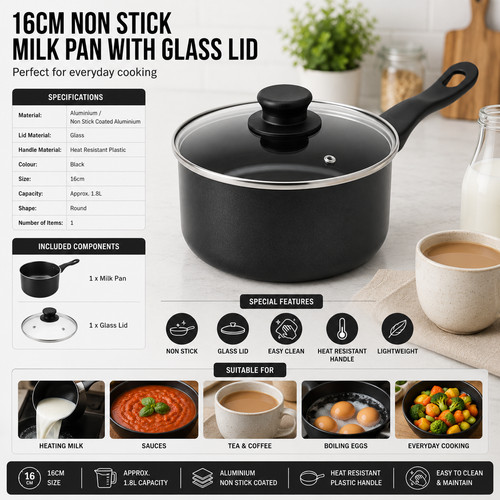 Non stick milk - stick, saucepan