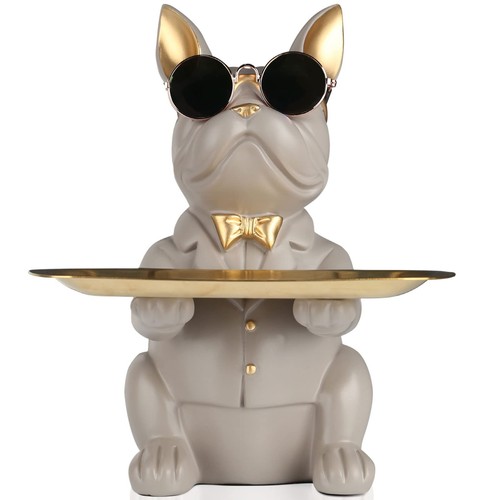 Modern gray bulldog tray - modern,