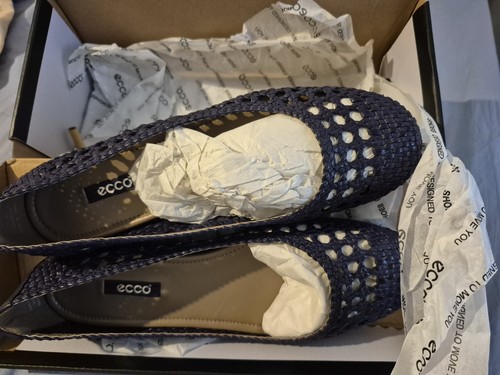 Ecco kelly woven indigo flat - woven,