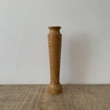 Vintage Rustic Style Wooden Ash Hand Turned Candlestick Candle Holder