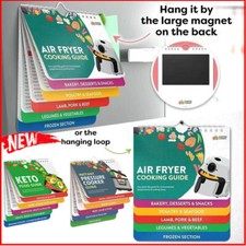 Air Fryer Magnetic Cheat Sheet Cooking Guide Booklet Refrigerator Times Chart
