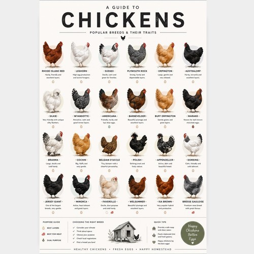 Chicken breeds identification - chicken,
