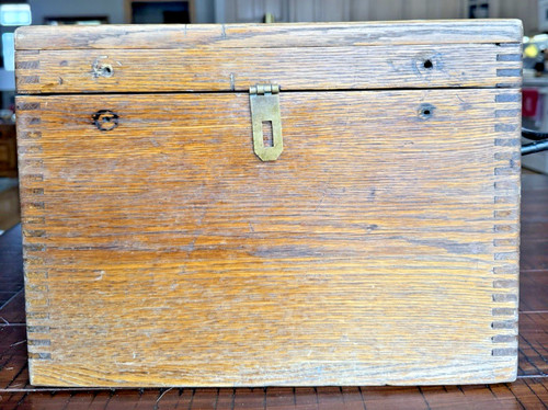 Vintage solid oak box dovetail - vintage,