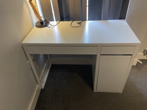 Ikea white micke - white, 105x50cm