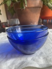 SET of 2 Arcoroc Cobalt Blue