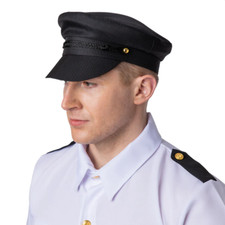 Adult Formal Black Chauffeur Hat Adults Novelty Chauffer Drivers Party New