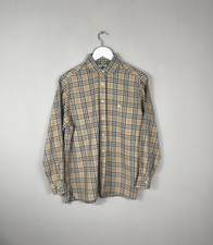 90S Vintage Burberry Nova Check Long Sleeve Button Up Shirt Made In England M